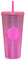 710ml Gobelet Clouté avec Couvercle et Paille Tasse à Café Glacé à Double Paroi Gobelet Clouté Réutilisable Sans BPA Grande Tasse à Smoothie Tasse de Voyage pour Enfants Adolescents Adultes (Rose)