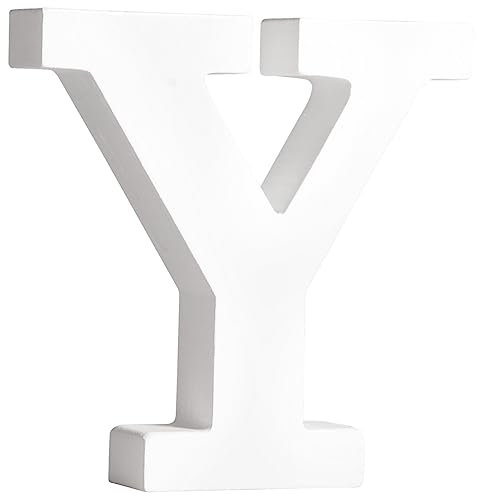Rayher MDF-Buchstabe Y, weiß, 11 x 11 cm, Stärke 2 cm, 3D-Buchstaben Holz, Holz-Buchstaben FSC zertifiziert, 64573102
