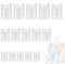 Quixotical 15 Stücke Reise Kosmetik Behälter, Nachfüllbare Leere Quetschbeutel, Reiseflaschen 30/50/100 ml, Transparente Clamshell Verpackungsbeutel, Frei BPA, für Reisen, Camps, Geschäftsreisen