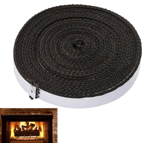 Wood Stove Gasket, Flat Gasket Tape for Stoves, Wood Stove Replacement Gasket, Flat Gasket Tape for Stoves, Wood Stove Gasket Rope, Oven Door Gasket for Furnace Door, Smoker Grill, Glass