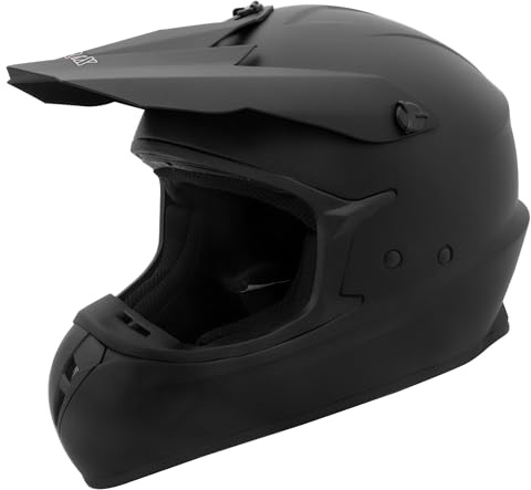 Zorax ZOR-X305 Motocross Helmet - Matt Black M (57-58cm)