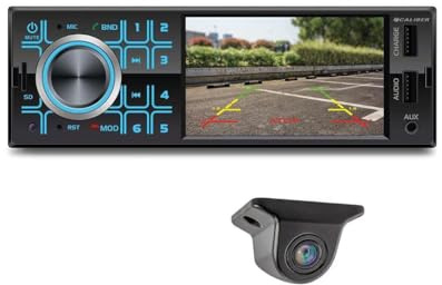 Caliber Autoradio mit Rückfahrkamera-Eingang - Bluetooth USB AUX Extra USB - Schwarz - 4-Zoll-Bildschirm