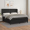 Willood Boxspringbett mit Matratze Bett Einzelbett Polsterbett Bett Bettgestell Hotelbett Bettrahmen Lattenrost Schlafzimmerbett Schwarz 160x200 cm Kunstleder Flach mit Nägeln