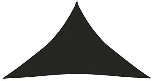 ShCuShan Sonnensegel 160 g/m² Schwarz 5x5x6 m HDPE TerrassenüBerdachung Sonnensegel Wasserdicht