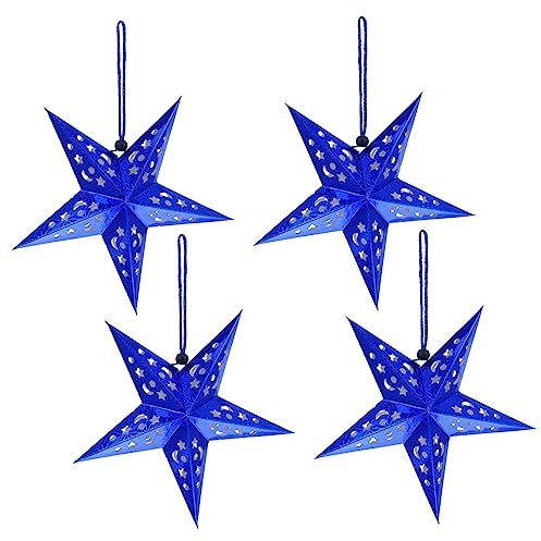 Gadpiparty Weihnachtliche Papierstern-hängelampen Warmweißen Led-batterielichtern Diy Einfach Dekorativ Für Party Weihnachtsbaum Fenster Sicheres Augenfreundliches Licht