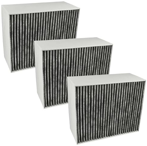 vhbw 3x Aktivkohlefilter kompatibel mit Siemens LF21BA552/02 | LF21BA552/01, LF21BA550/04, LF21BA550/03 Dunstabzugshaube - 22,7 x 18,9 x 10 cm