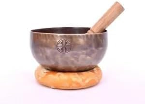 Amilav Collections Bol chantant tibétain de 15,2 cm pleine lune pour la méditation, le yoga et comme cadeau, fait à la main