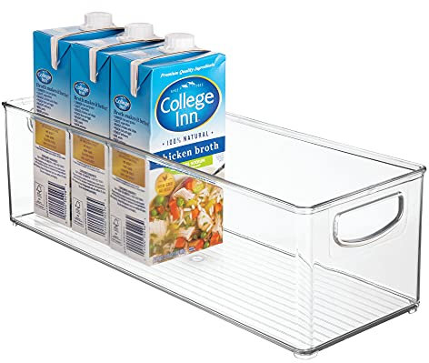 InterDesign iDesign Recycled Plastic Stackable Storage Bin with Handles - Clear