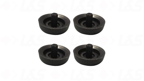 MWH Fußkappe ø 25 mm mit Dorn 4er-Set – Schwarz – Für Royal Garden