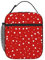 WURTON Reise-Lunch-Tasche mit roten und weißen Punkten – stilvolle funktionale Lunchtasche für Erwachsene, Lunch-Box
