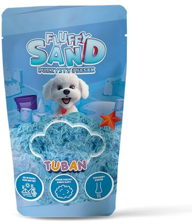 TUBAN Fluffy Sand – Flauschiger Dynamischer Sand 90 g – Spielsand Spielzeug für Kinder – Spielzeug – Klebt Nicht – Leicht – Für Förmchen – Farbe Blau