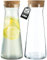 KADAX 2 x Glaskaraffe 1L mit Korken, Wasserkaraffe aus Glas, Spülmaschinenfeste Getränkekaraffe, Bleifreier Wasserkrug, Karaffe für Wasser, Saft, Limonade (Modell 1)