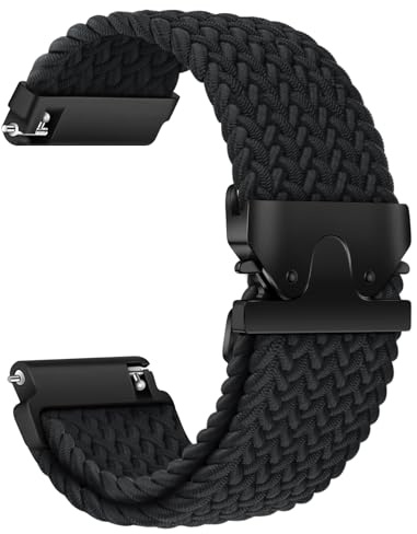 ZOOROO Geflochtenes Armband für Garmin Vivoactive 6 5 3/Venu Sq 2, Uhrenarmband 20mm Nylon Band für Samsung Galaxy Watch 7/6/5/4 40mm 44mm/6 Classic 47mm 43mm/4 Classic 46mm 42mm/5 Pro 45mm/3 41mm