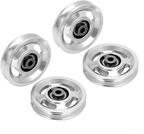 Stahlseilzug-Set, 4 Stück, 95 mm, für Sportgeräte und Garagentor-Rollensysteme, belastbar bis 300 kg