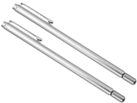 Homoyoyo Lot de 2 Longues Baguettes de Sourcier Portables en Acier Inoxydable pour Camping Extérieur, Surface Lisse et Flexible, Outil de Radiesthésie Pratique