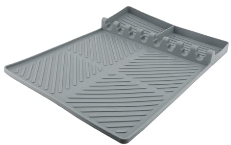 FAUOSWUK Versatile Silicone Spatula Mat Heat Resistant for Griddle Tools, Non Slip Side Shelf Mat for Kitchen