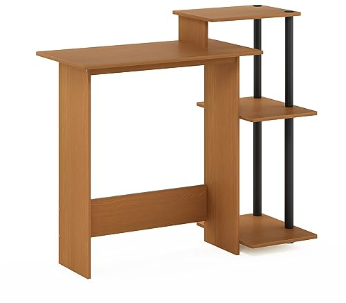 Furinno Escritorio De Computadora, Light Cherry/Black