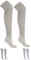 German Wear Trachtenstrümpfe EXTRA LANGE Trachtensocken Zopfmuster Baumwolle overknee Strümpfe - passend zu kurze Lederhosen - 70cm -Natur/meliert - 44-46