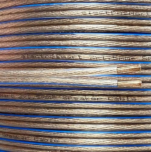 electrosmart 100m Quality 2 x 1.5mm Loud Speaker Cable - Multi-Strand 266 (2x 133 Strand Wire) - Outside Dimensions of Cable: 6.5mm x 3.1mm