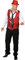 NET TOYS Pailletten Weste rot Cabaret Galaweste Entertainer Showmaster Showweste Glitzerweste Disco Paillettenweste Glitzer