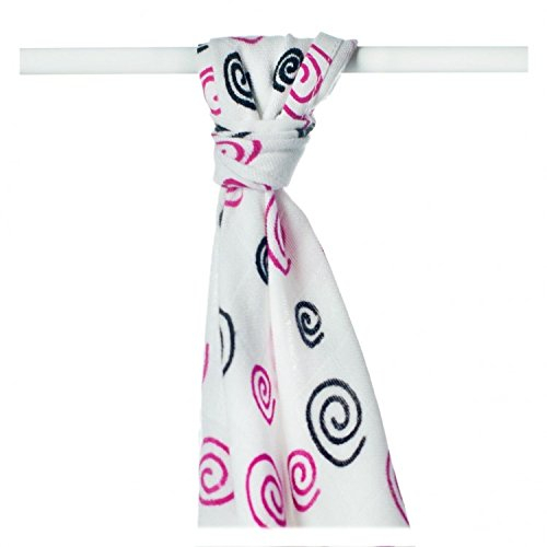 XKKO BMB090009A Bambus Windeltücher zum Wickeln, beim Stillen, als Unterlage oder leichte Decke, Windeln 90 x 100 cm, violett