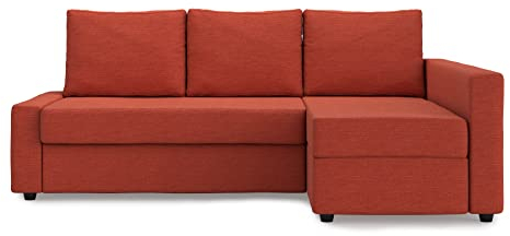 MASTERS OF COVERS Friheten - Fodera per divano letto Ikea, con copertura angolare per chaise longue, copertura di ricambio per poltrona, colore arancione