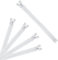 Trimz 30cm (~12inch) White one Way end Stop Zip with 4mm Teeth 5Pcs, Polyester, 30 cm