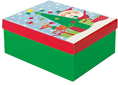 Colorful Santa Christmas Gift Box | Medium | 1 Pc