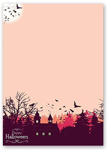 Briefpapier Jahreszeiten - Herbst HAPPY HALLOWEEN - DIN A4 Format 20 Blatt
