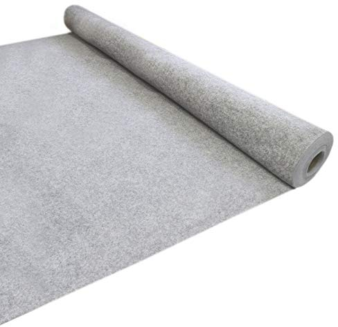 11m2 Moquette Fourgon Voiture Doublure Intérieure Feutre Etirable + 5 Canettes de Glue Adhésif Tapis Flexible Camionette Van Gris Clair Argenté Aménagement Super Epais 3mm polypropylène T-MECH