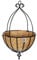 RUDDINGS WOOD Large Spiral Hanging Basket Black Metal Garden Planter Pot Heavy Duty 18 45cm diameter