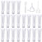 AYWFEY 20 Stück Leere Tuben + Kunststofftrichter + Pipette + Spatel, Nachfüllbare Mini Clear Containers Tubes, Leere flüssige Foundation Tube für Reisen DIY Projekt DIY Lipgloss Balsam Kosmetik, 8 ml