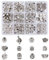 nbeads 120 Stück Legierung Europäische Perlen, 12 Stile Antike Tibetische Silber Spacer Beads Charm Großes Loch Ketten Perlen Für DIY Schmuckherstellung