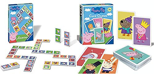 Ravensburger Peppa Pig Dominoes Set For Children Age 3 Years and Up -A Classic Family Game & Peppa Pig Card Game for Kids Age 3 Years and Up - Snap, Happy Families, Swap or Pairs