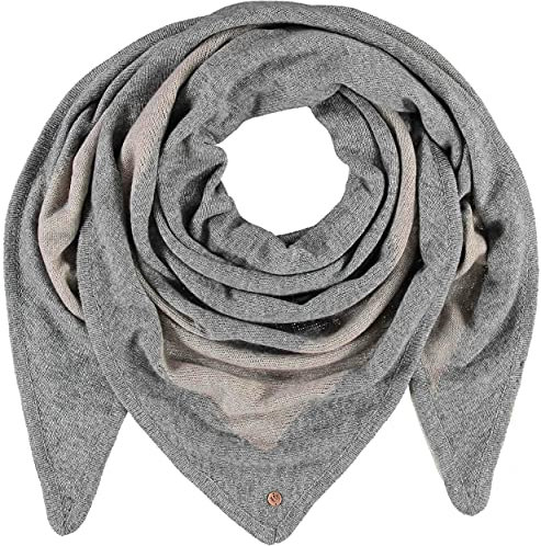 FRAAS Halstuch Damen - Dreieckstuch in Kaschmirmischung für Herbst und Winter - 200 x 87 cm - leichter Kaschmir Schurwolle Schal Damen Grau