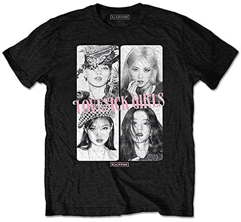 BlackPink T Shirt Love Sick Band Logo Nouveau Officiel Homme Noir