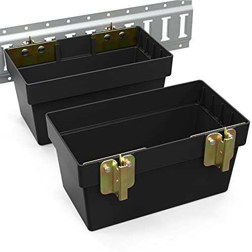 2 x robuste E-Track-Korb, Organisationsbehälter für E-Track-Systeme | Trailer E Track Organizing Storage Pail,Organization Bin for Trucks, E Track Storage Bin - E Track Accessories