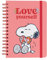 Grupo Erik Notizbuch A5 Liniert Snoopy Love Yourself - Hard Cover Notizblock A5 Ringbuch A5 Tagebuch mit Spiralbindung