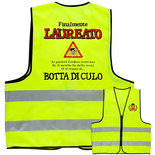 GEBETTER Gilet per Laureato Idea Regalo Laurea Uomo Gadget Costume Divertente Scherzi per Festa Laurea Vestito(Laureato)