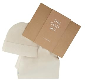 TOM TAILOR Damen Geschenk-Box mit Schal & Mütze, soft beige melange, ONESIZE
