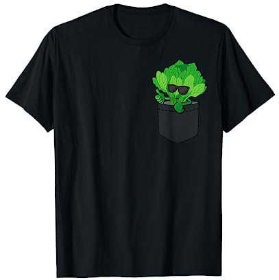 Cooler Spinat in der Tasche, schauender Spinat mit Sonnenbrille T-Shirt