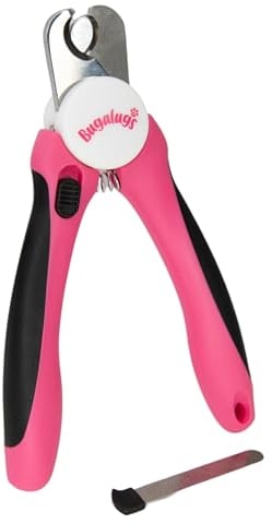 BUGALUGS Dog nails clippers & Cat Nail Clippers - Nail Trimmer with Safety Guard & Dog Nail File. Suitable for Pets, Dogs, Puppy, Cats, Kitten Nails & Claws. Pet Grooming Supplies (Medium to Large)