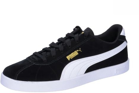PUMA Unisex Club II Sneaker, Black White Gold, 45 EU