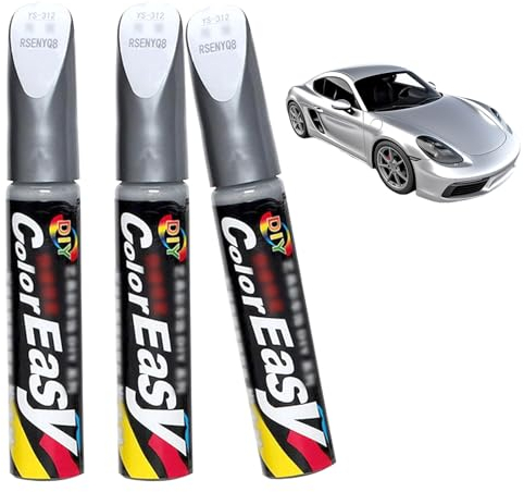 wohn&lebe 3 StüCk Lackstift Silber Lackstift Auto Schwarz Matt Autolack Kratzer Entfernen GläNzend Alufelgen Reparatur Set Stift Lack Reparatur Fahrrad Original Chrom Lack
