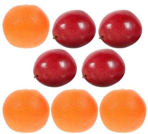 Amosfun 8 Stück Künstliche Äpfel Und Mandarinen Künstliche Früchte Schaumstoff Künstliche Äpfel Lebensechte Simulation Rote Äpfel Für Zuhause Küche Tisch Korb Dekoration Fotografie
