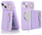 Ｈａｖａｙａ for Cover iPhone 13 mini Magsafe Compatible Custodia iPhone 13 mini con Porta Carte cerniera staccabile 2 in 1 portafoglio donna - Viola
