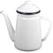 Gralara Bollitore per tè smaltato Piano Cottura Teiera Spessa, scaldalatte, Vintage, bollitore per Acqua Bollitore per caffè da 1,1 Litri per Cucina casa, Bianco