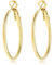 Made by Nami Creolen Gold Ohringe Damen aus Edelstahl Wasserfester Schmuck (35 mm)