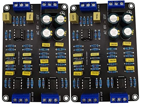 ISTOVO 2 StüCk 2 Wege Aktive Frequenzweiche Filter Verdreifachen Audio Lautsprecher Frequenz Teiler mit NE5532 Pre-Chip für GeäNdert Audio