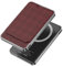 Anyzoo Magnetische Powerbank, Kompatibel mit Magsafe Powerbank 5000mAh, 20W Schnellladung Wireless Power Bank mit Kartenfach aus Leder für iPhone 16/15/14/13/12/Pro/Plus/Pro Max Series